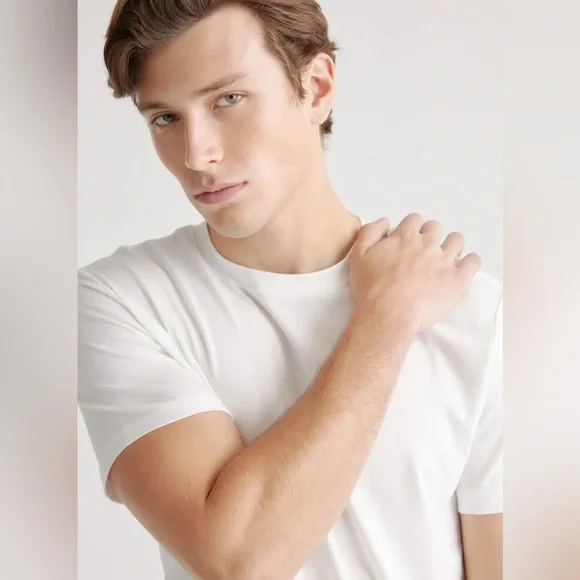 NWT Quince Cotton Modal Crew Neck Tee - Picture 3 of 11